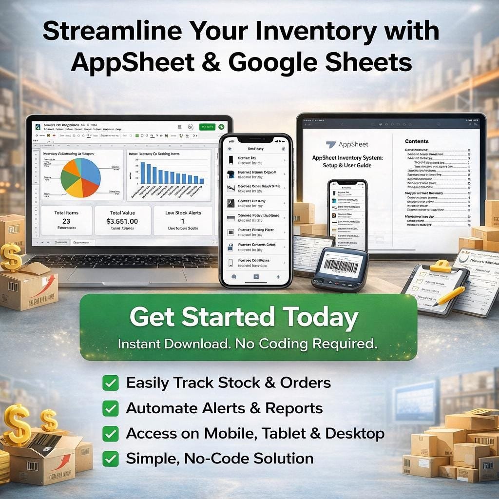 smart inventory management system – control stock & orders automatically with appsheet | digital template | barcode scanning smart inventory management system – control stock & orders automatically with appsheet | digital template | barcode scanning