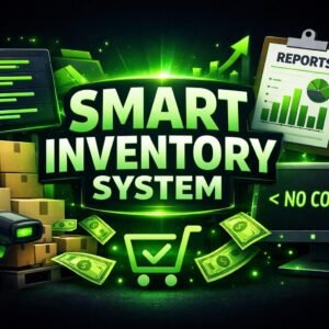 smart inventory management system – control stock & orders automatically with appsheet | digital template | barcode scanning