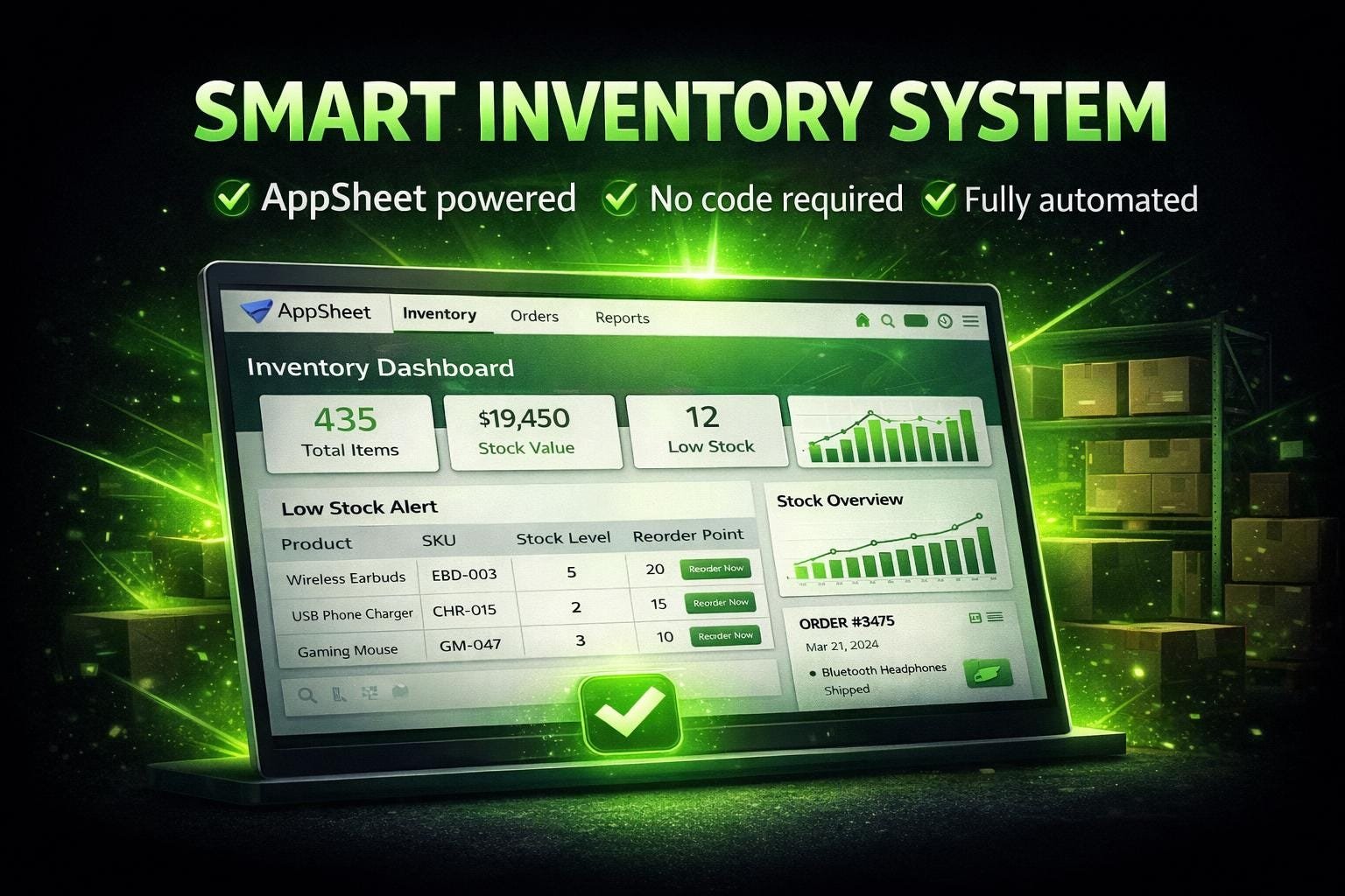 smart inventory management system – control stock & orders automatically with appsheet | digital template | barcode scanning smart inventory management system – control stock & orders automatically with appsheet | digital template | barcode scanning